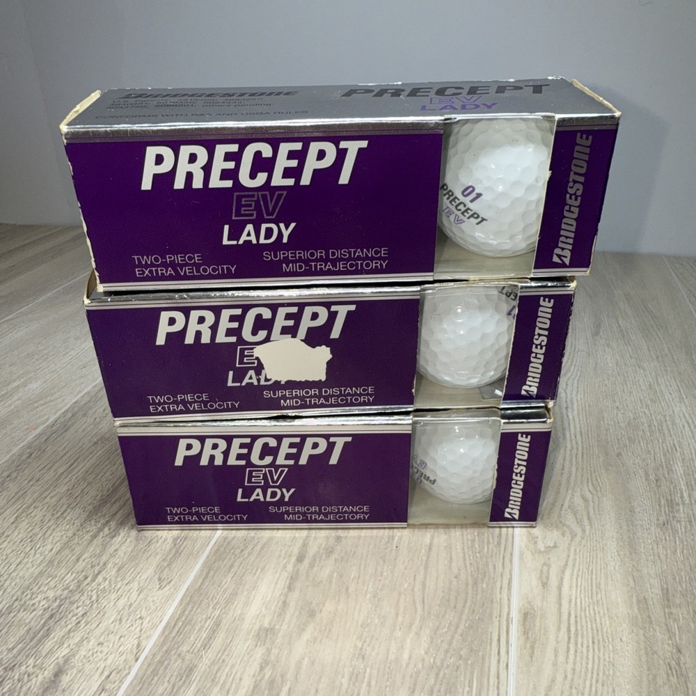 Lot Of 3-Bridgestone Precept Ev Lady Golf Balls Two‎ Piece Extra Velocity